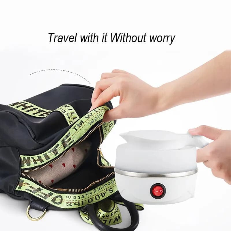 600 ml de voyage domestique chauffe-eau théière bouilloire électrique pliable portable 220 volts et 