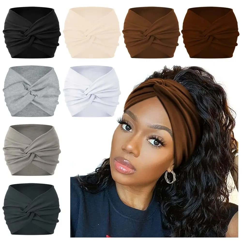 Bandeaux de sauna larges torsadés pour femmes, Turban d'entraînement, Bandeau, Accessoires pour chev