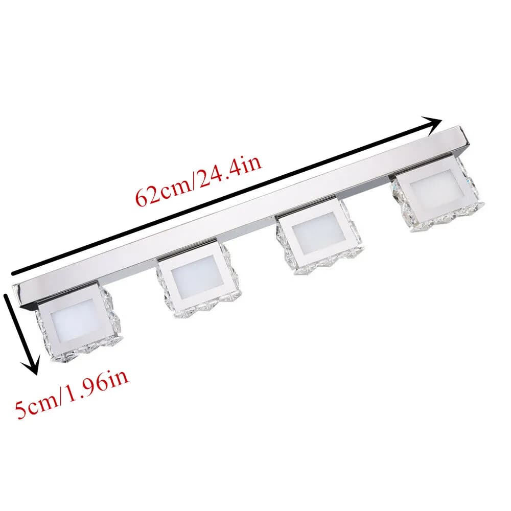 LOYALHEARTD-Lumière de vanité en cristal à LED, applique murale de toilette moderne, miroir avant, l