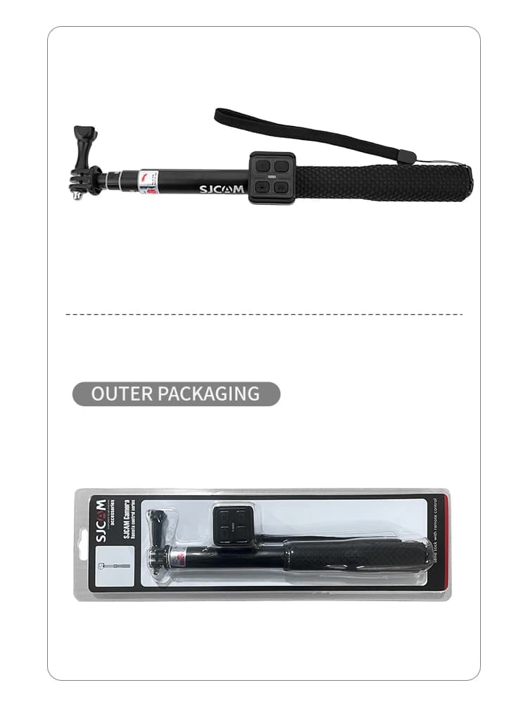 SJCAM télécommande Selfie bâton monopode en aluminium pour SJCAM C300 SJ6 SJ7 Star SJ8PRO SJ8PLUS SJ