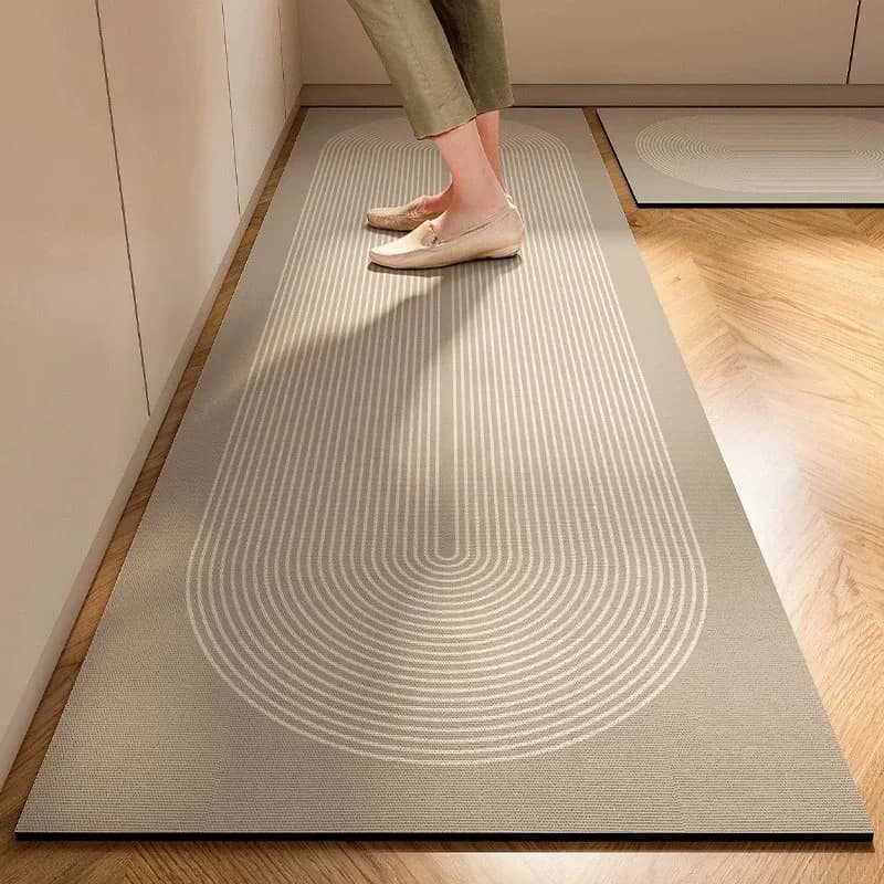 Tapis de sol en boue de diatomite de cuisine douce de style japonais, tapis super antidérapant, supe