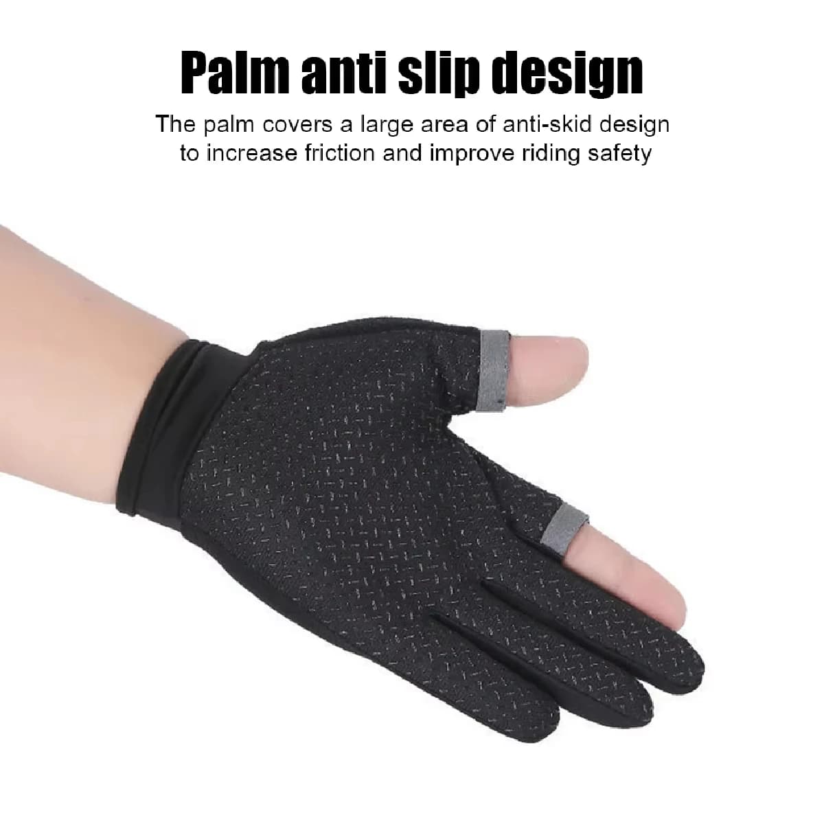 Gants de pêche d'été compatibles avec écran tactile à deux doigts pour hommes et femmes, antidérapan