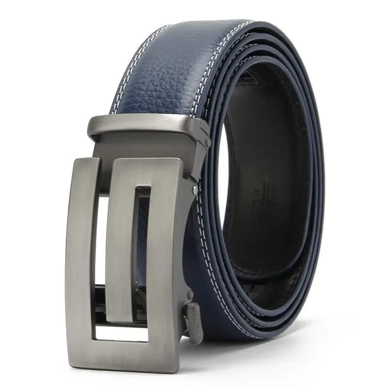Ceintures hommes boucle automatique conception ceinture en cuir véritable pour hommes de luxe en cui