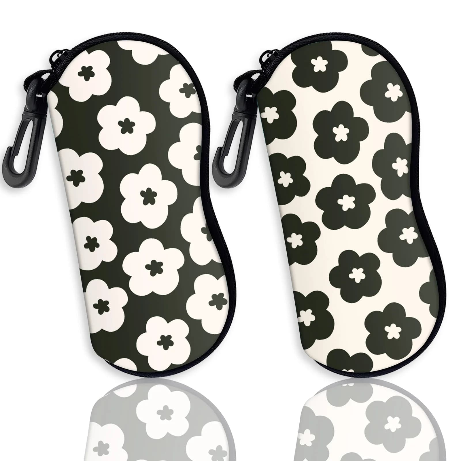 Étui à lunettes de soleil souple 1 pièce, pochette à lunettes en néoprène à fermeture éclair, lunett