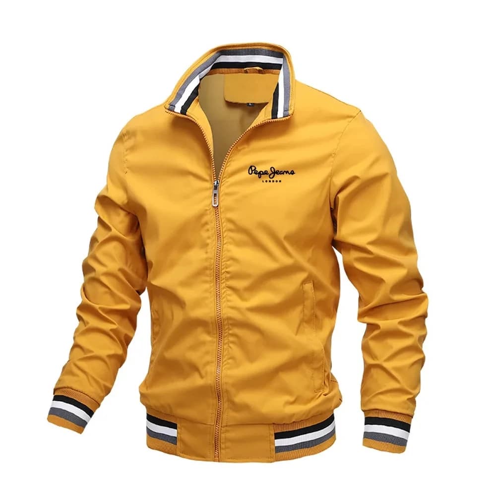 Nouvelle veste décontractée à col montant pour homme, printemps et automne, fermeture éclair, veste 