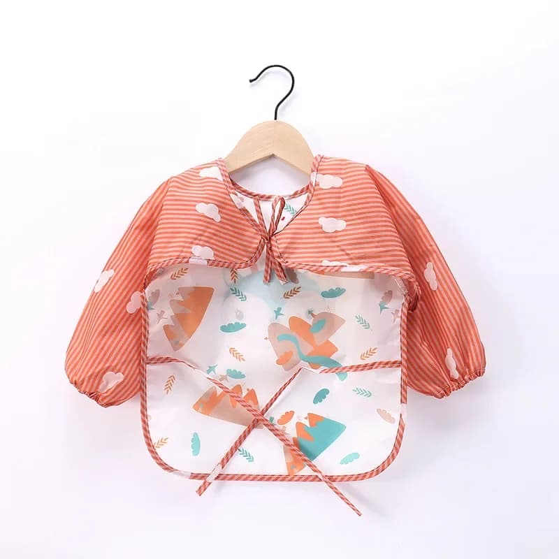 Bavoir imperméable à manches longues pour bébés, écharpe pour tout-petits, Smock d'art, Tablier d'al