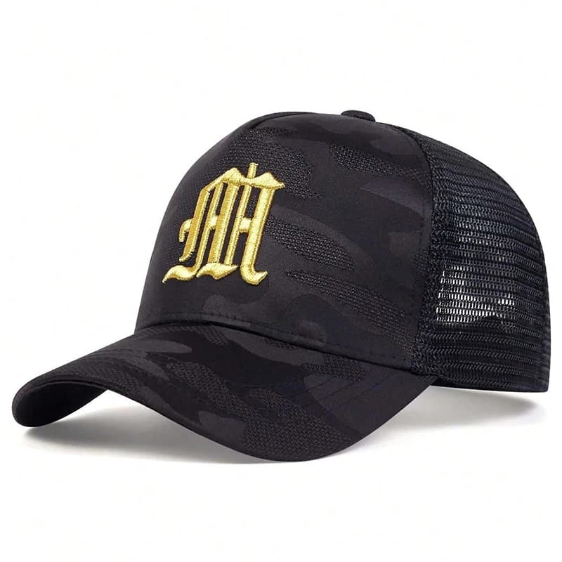 Casquettes en filet de baseball brodées CamSolomon, chapeaux décontractés réglables, chapeau de prot