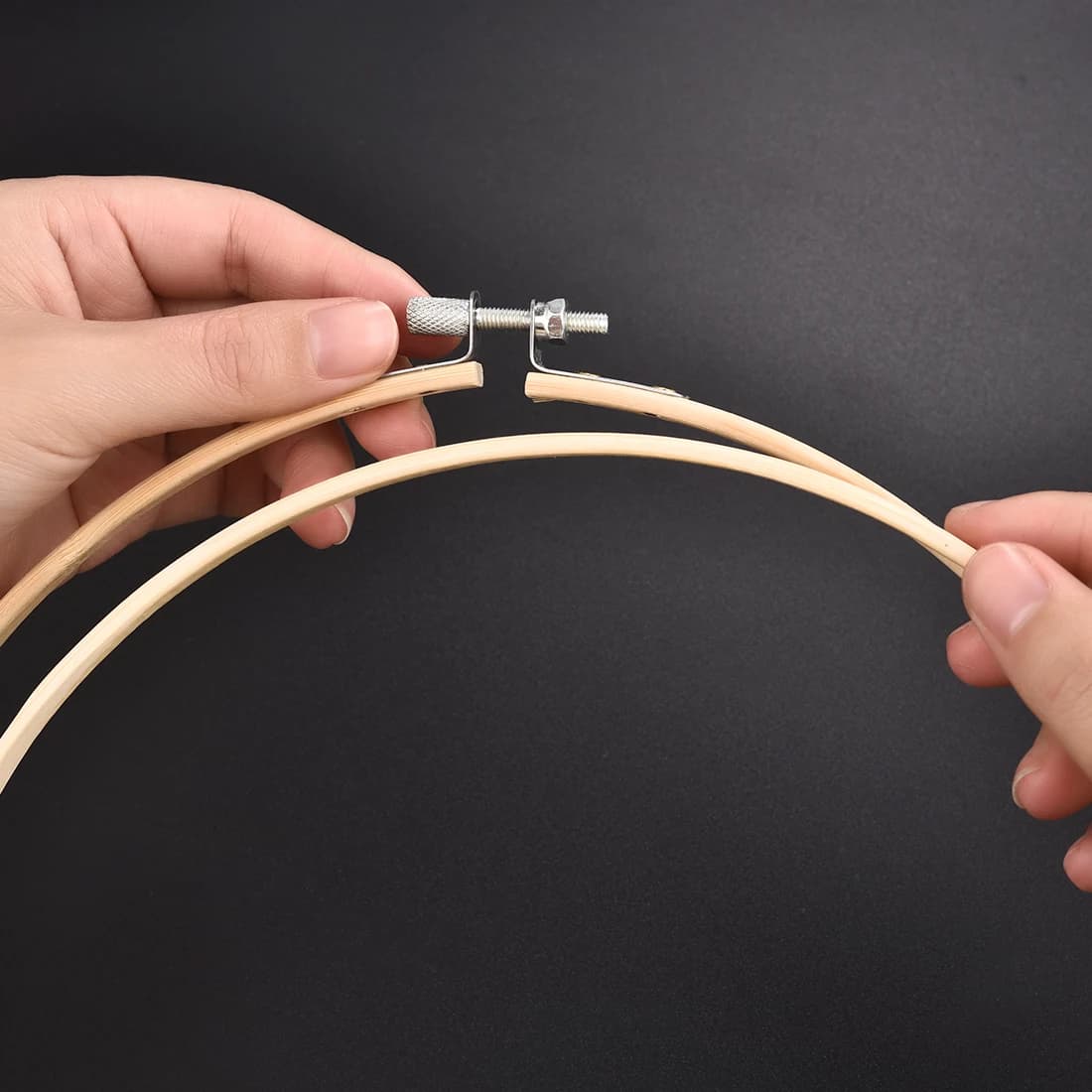 Cerceaux de broderie en bois 10-30cm, ensemble de cadres, cerceaux en bambou pour bricolage, point d