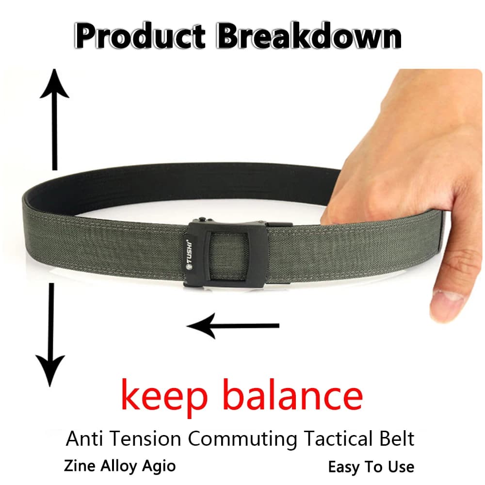 TUSHI nouvelle ceinture tactique dure boucle en métal ceinture militaire réglable rigide robuste à c