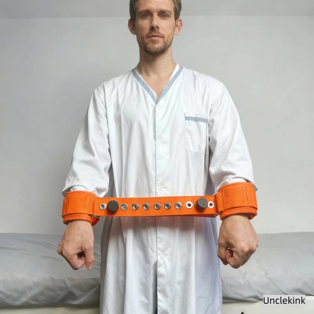 Restraints de poignet orange pour usage médical – Sangles de retenue avec doublure en coton doux pou