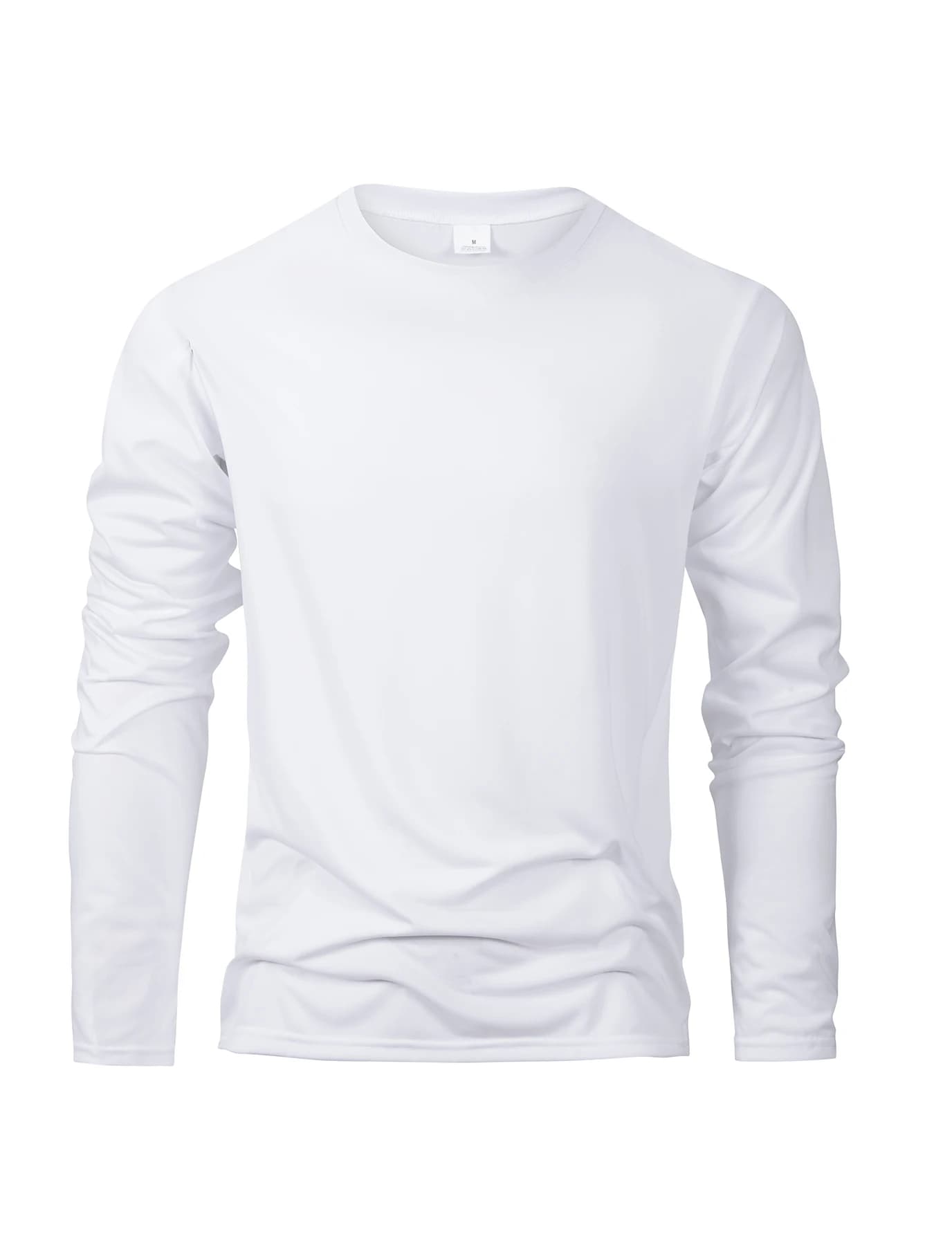 T-shirts à manches longues pour hommes T-shirts décontractés à col rond évacuant l'humidité hauts po