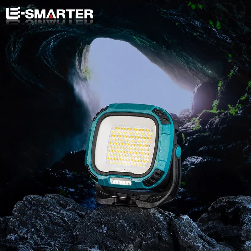 Lampe de poche COB à lumière forte, torche Rechargeable par USB, Portable, batterie externe d'extéri