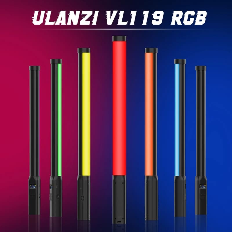 Ulanzi VL119 bâton lumineux coloré RGB portable 19.68 pouces baguette lumineuse LED portable CRI 95 