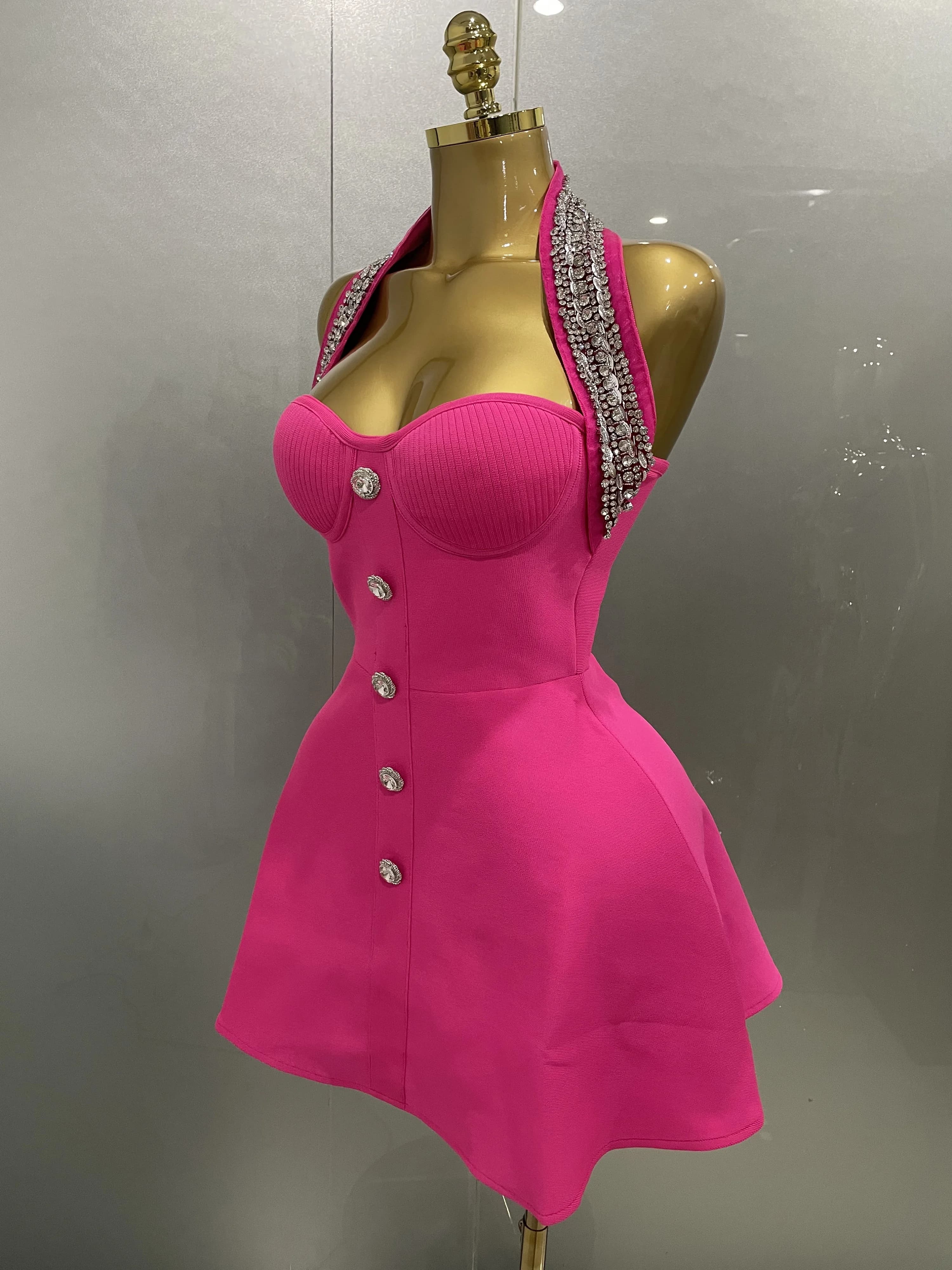 Kendning Crystal Drum Con Bandage Robe Longue Femme, Gants, Noir, Sexy Off the Initiated, Indépendan