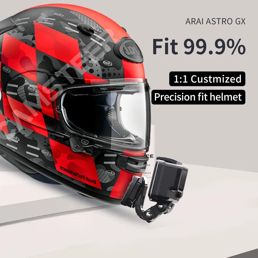 Arai-Menton de casque de moto personnalisé Astro Gx, support pour GoPro hero12 11 10 9 Insta360 tage
