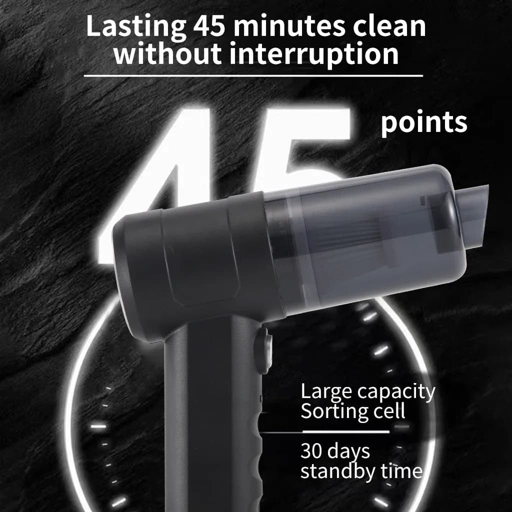 Nouveau 12000Pa aspirateur de voiture sans fil USB charge 1800mAh appareil de nettoyage Portable Min