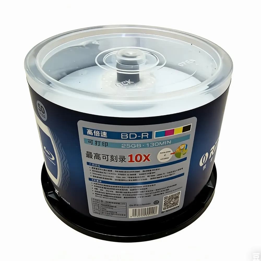 BDR 25GB Blue Ray Disque Book ine surface Imprimable Blue-ray BD-R 10X Vitesse Disque Vierge