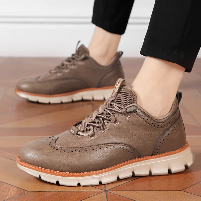 Grande taille 48 49 50 richelieu avec pointe d'aile Style britannique hommes Oxford chaussures en cu