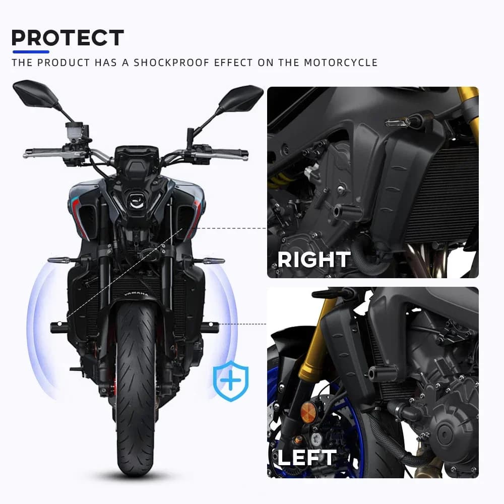 Protecteur de cadre anti-chute MT09 2021 pour YAMAHA MT-09/SP Tracer 900 9/GT 9GT, protection d'axe 