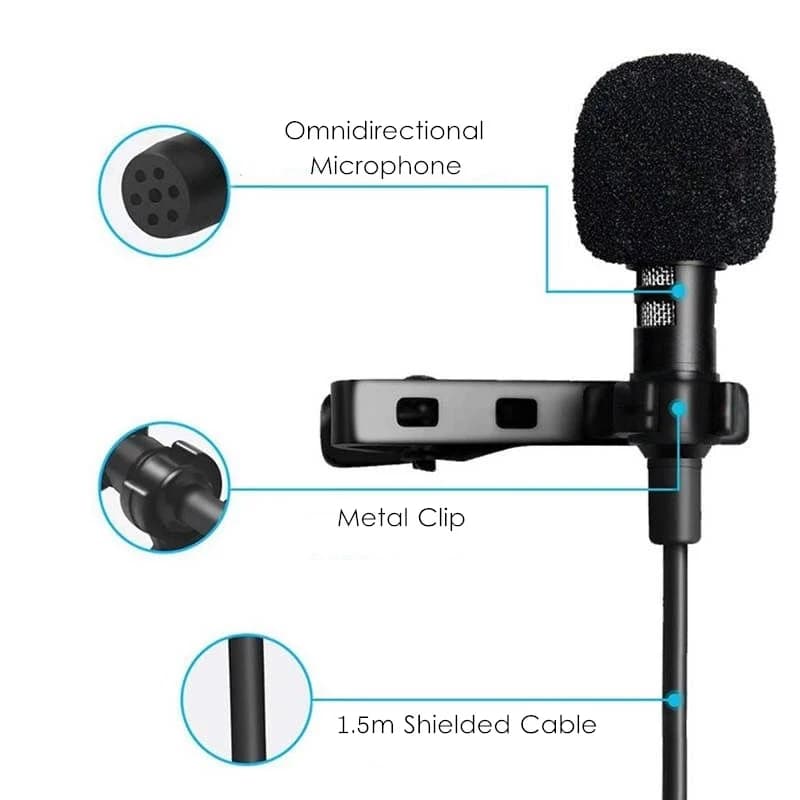 Mini Microphone USB Professionnel pour Appareil Photo DSLR, 3.5mm, à réinitialisation, Revers, Type 