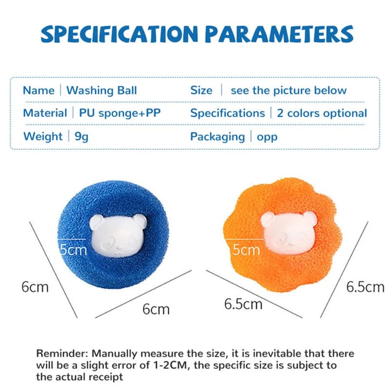 Kit de boules à lessive réutilisables, Machine à laver, épilateur, nettoyage de peluches, peluches, 