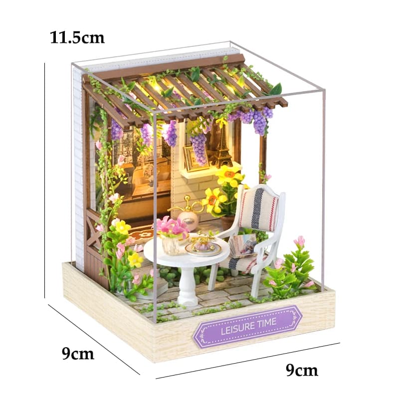 Mini maison de poupée, Kit de petite maison à monter soi-même, Puzzle 3D fait à la main, modèle d'as
