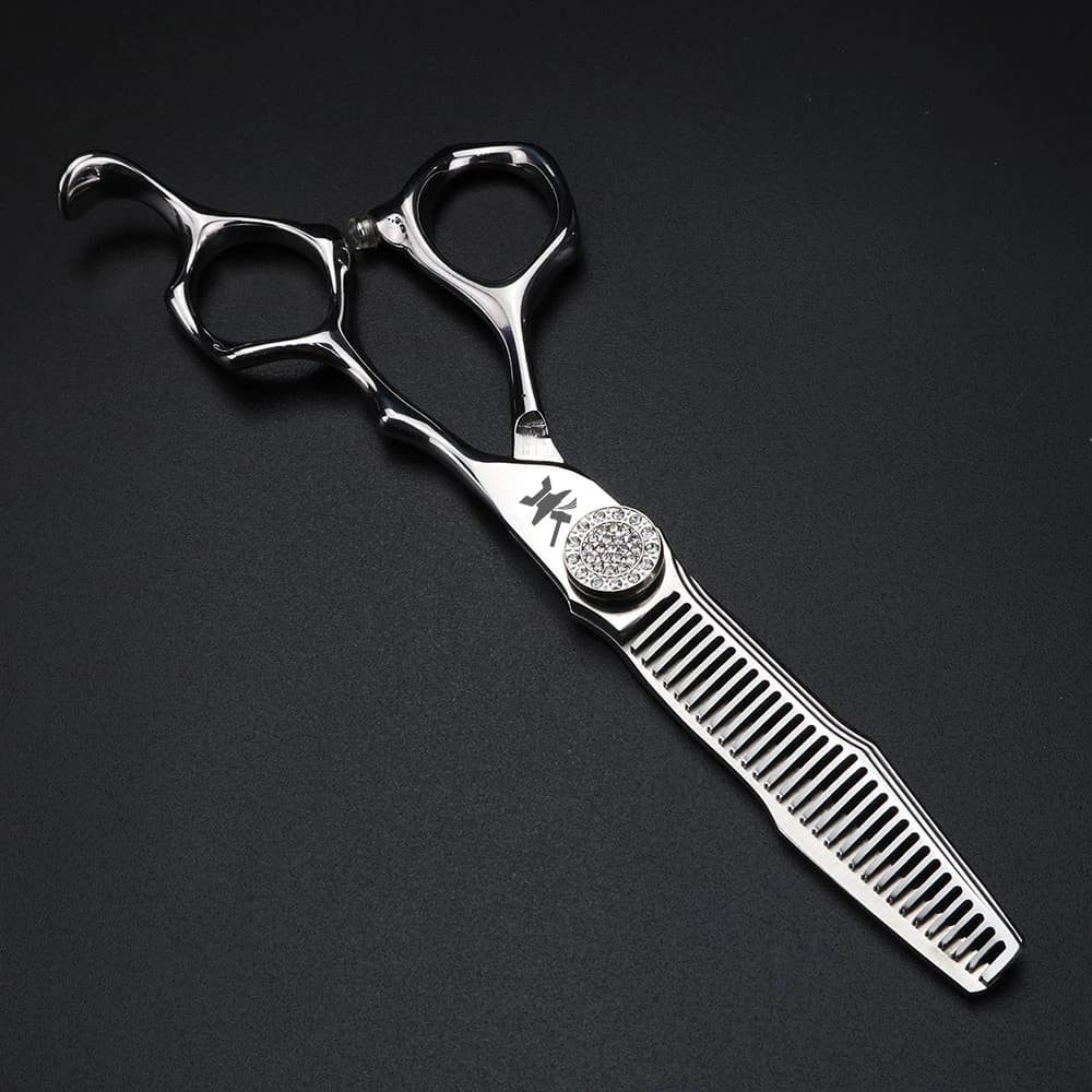 Ciseaux à cheveux artisanaux CNC 6 pouces, ciseaux de coupe et d'amincissement en acier japonais 440