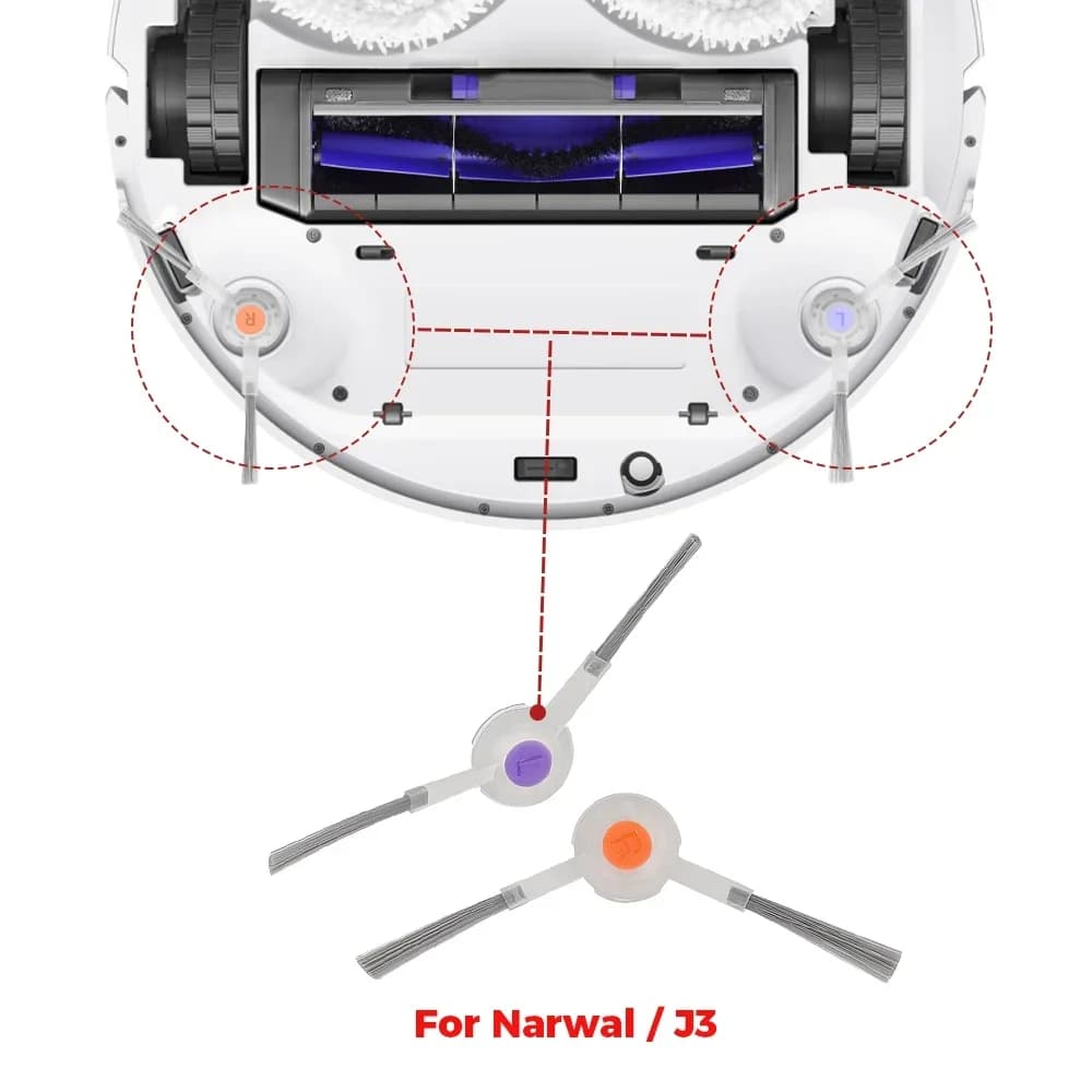 Pièces de rechange pour aspirateur Robot Narwal Freo / Narwal J3, filtre HEPA, brosse latérale princ
