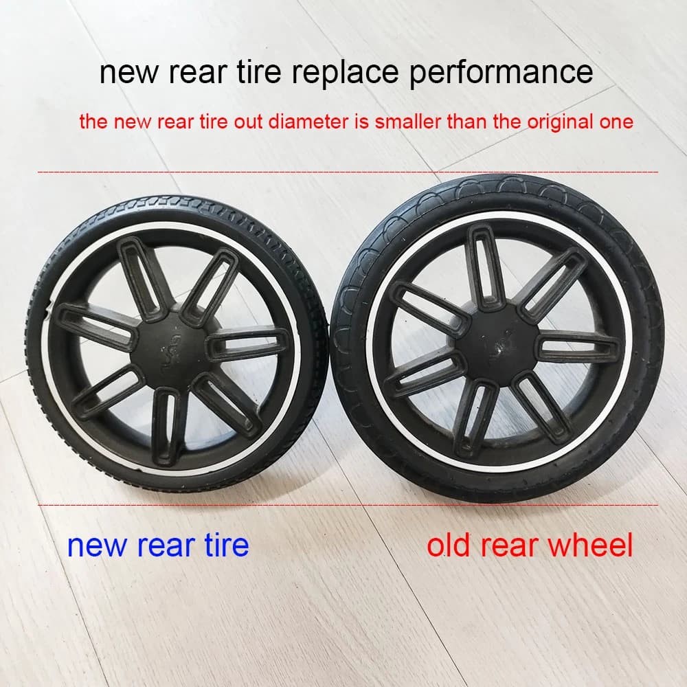 Pneu de roue de poussette chacun pour Nuna Triv /Triv Next Buggy roue avant ou arrière PU Tubeless a
