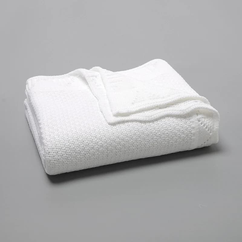Couvertures tricotées pour bébé 100x80cm, légères et respirantes, pour nouveau-né, couette de récept