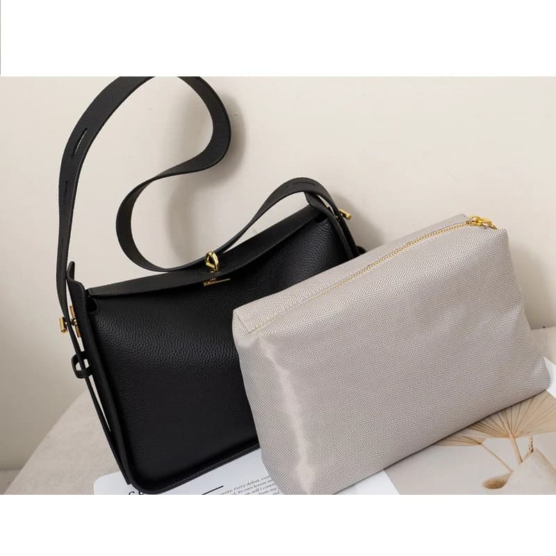 Nouveau sac de luxe de créateur de niche, sac à bandoulière et porté épaule pour femme, en cuir de v