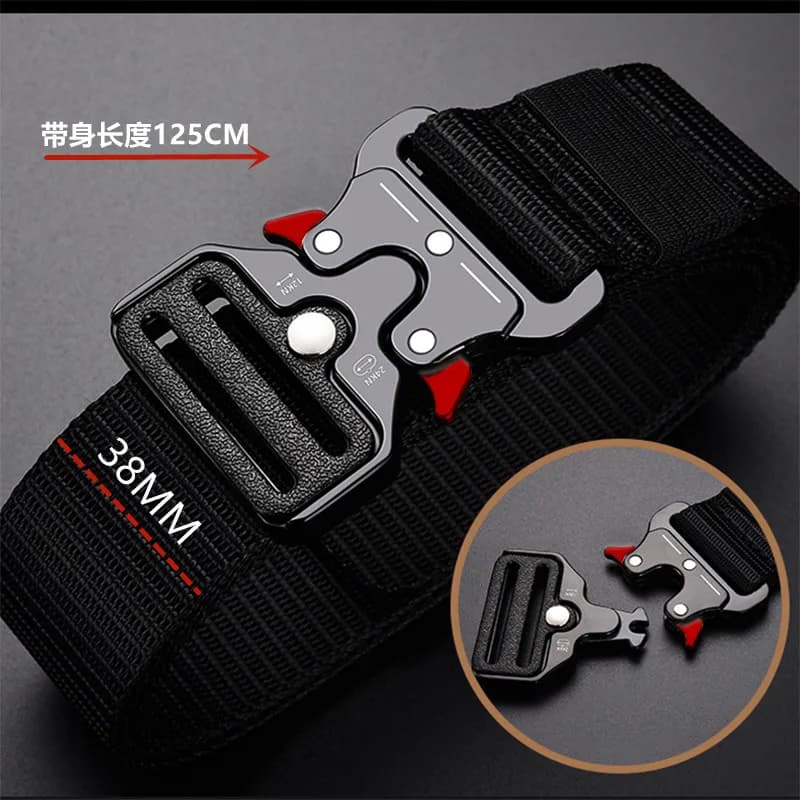 Ceinture de sport tactique pour hommes, boucle symétrique à dégagement rapide, fibre de polyester, a