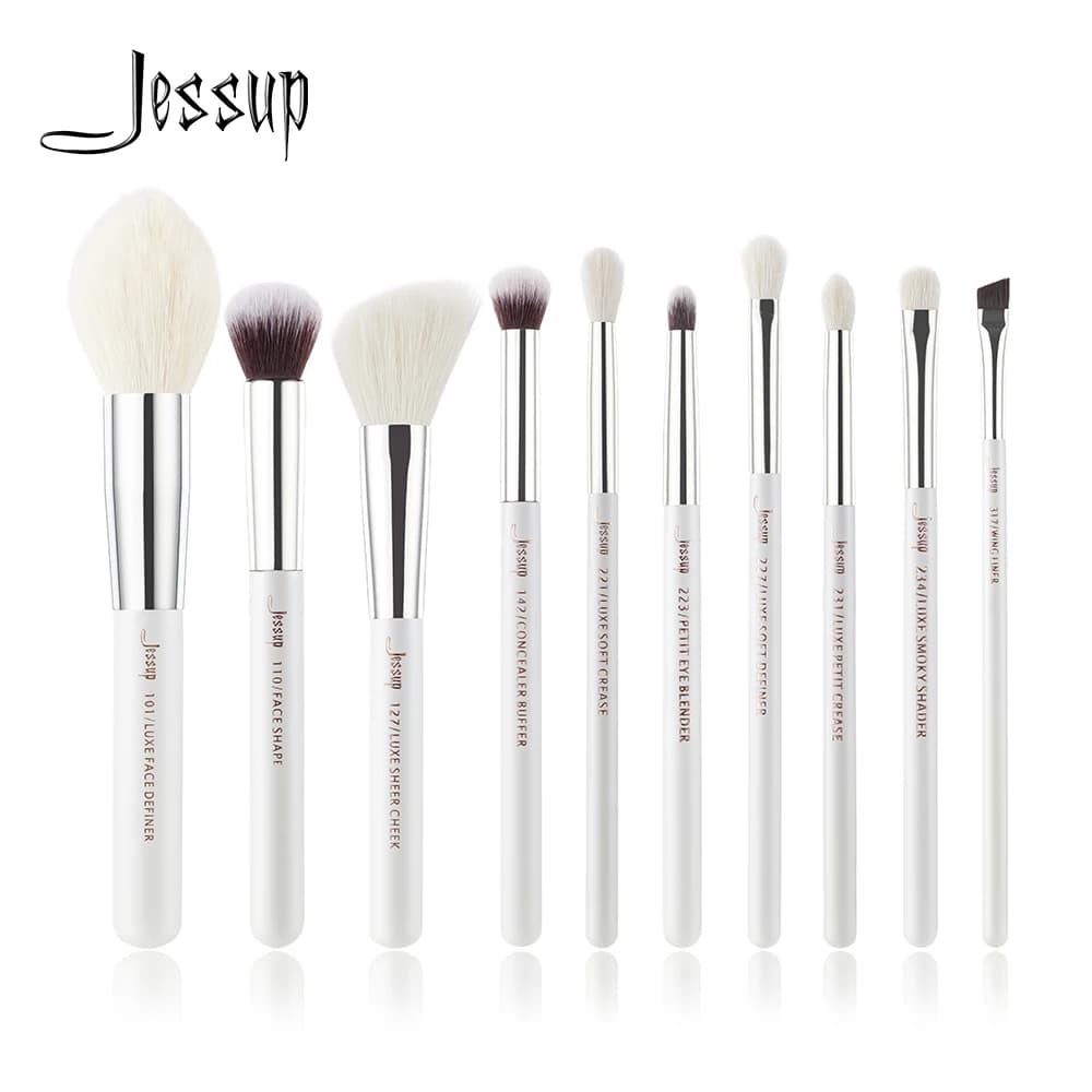 Jessup ensemble de pinceaux 10 pièces pinceaux de maquillage professionnels ensembles fond de teint 