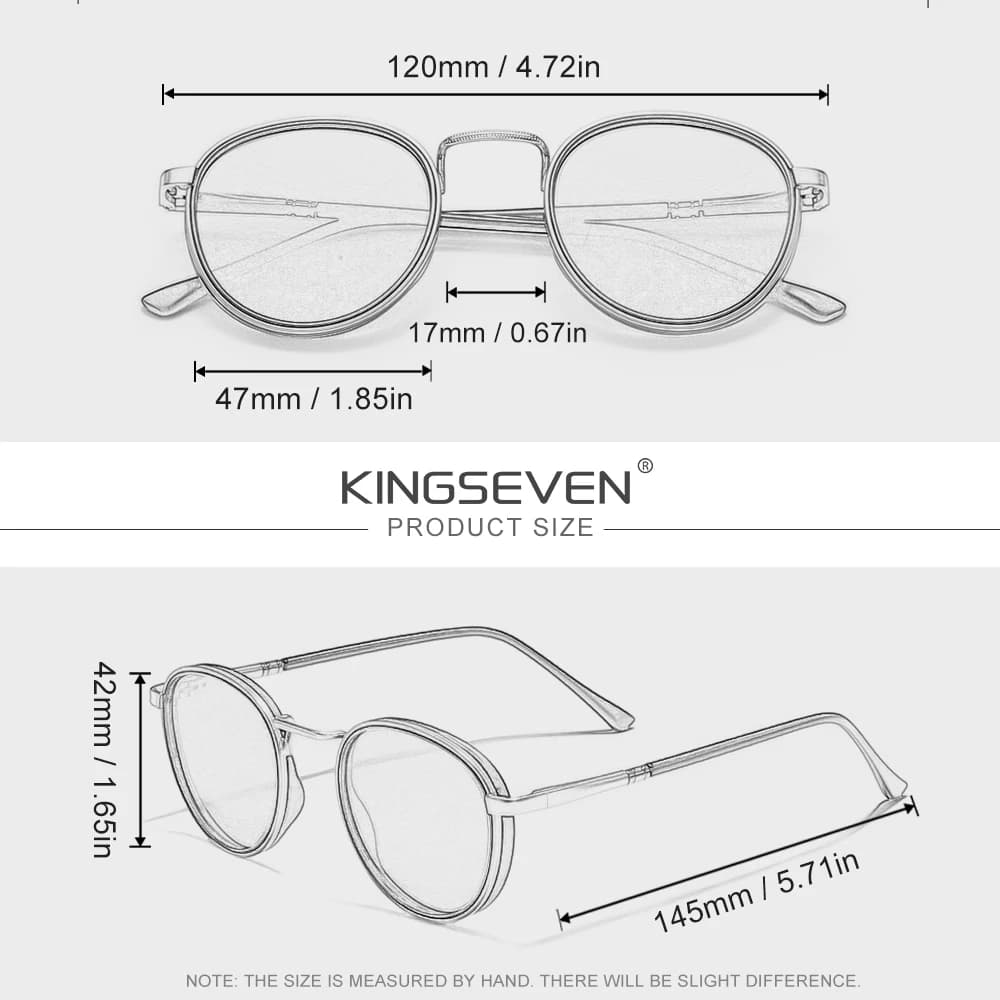 KINGSEVEN Lunettes de soleil rétro pour hommes et femmes, monture ronde, polarisées, accessoires de 
