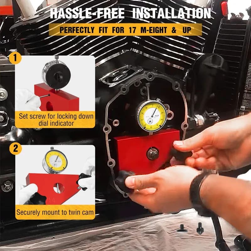 Outil de jeu d'arbre de vilebrequin Pinon, outil de mesure de course et d'engrenage pour Harley M8 9