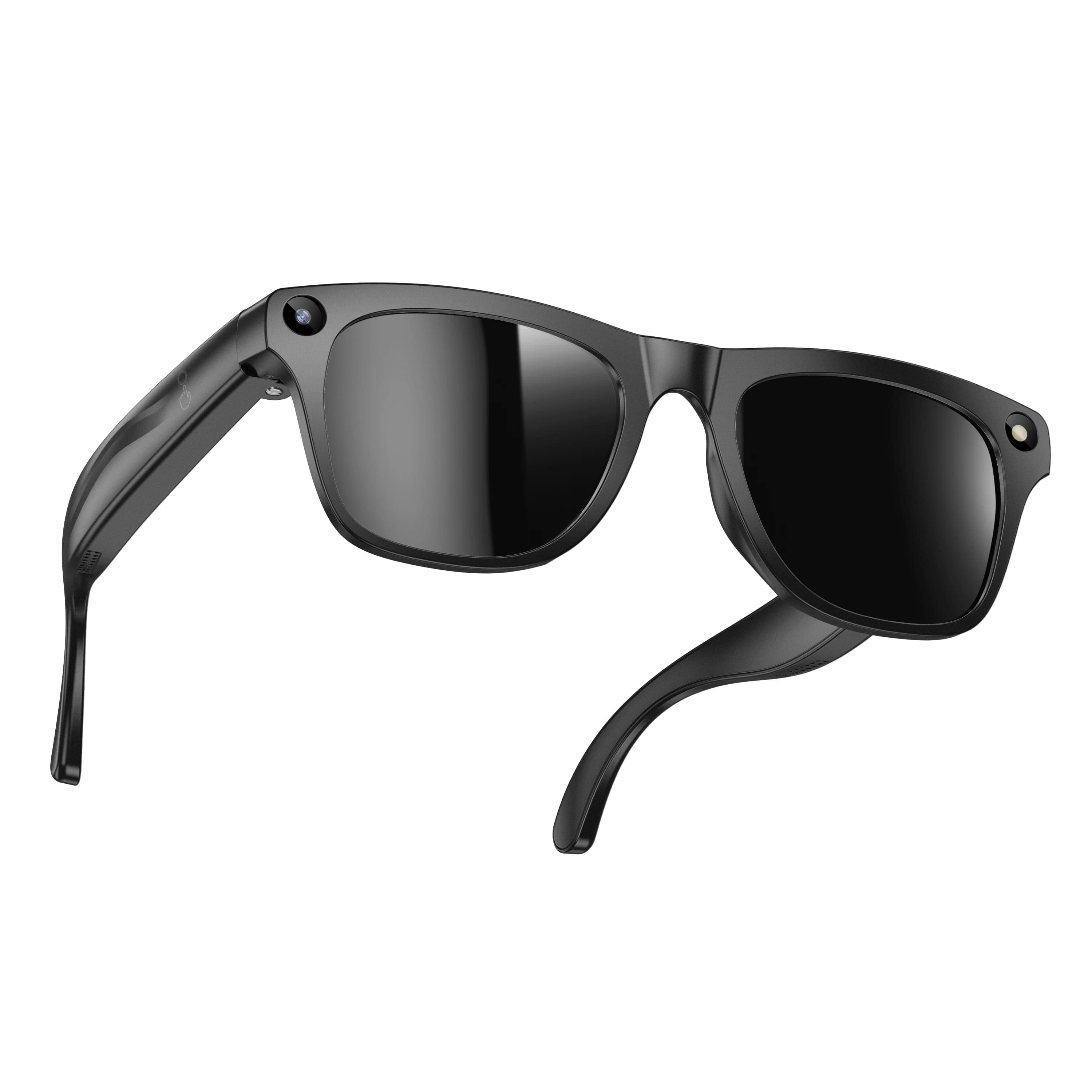 Lunettes intelligentes AI avec caméra, reconnaissance photo IA, enregistrement, appel Bluetooth, tra