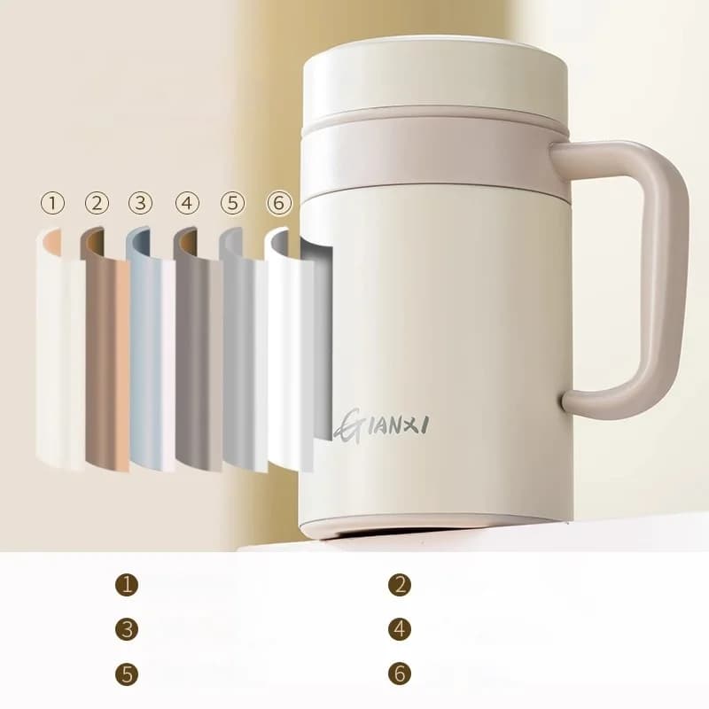 GIANXI femmes couleur Pure concis grand calibre Thermos tasse hiver grande capacité tasse d'eau thé 