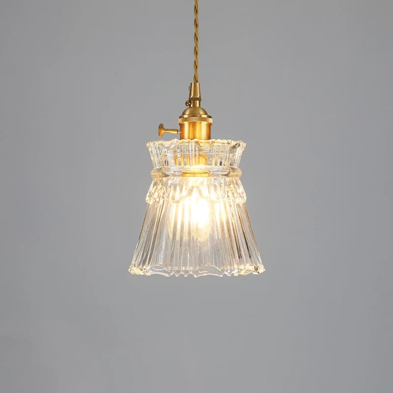 Vintage Noridc ondulations verre suspension lampe chambre salle à manger cuisine rétro pendentif lum