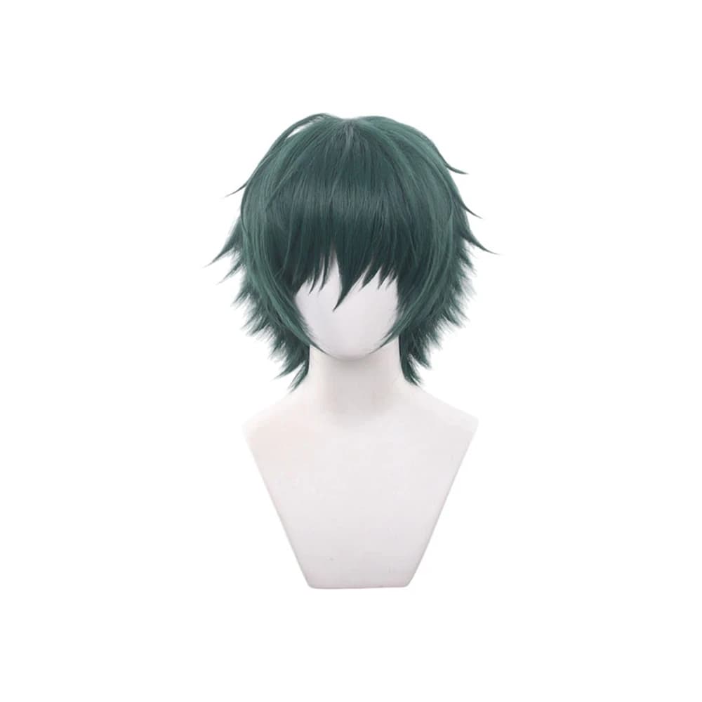 Perruque de Cosplay synthétique Maki Zenin, cheveux courts et lisses, vert foncé, pour Festival Frie