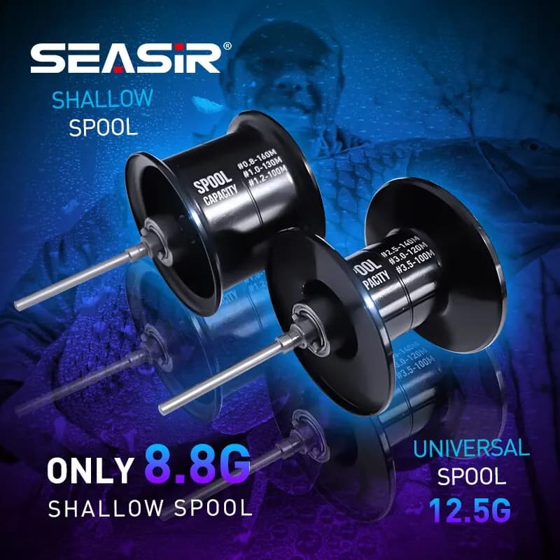 SEASIR Cast-X Baitcasting moulinet 7.3:1 HS rapport de vitesse aluminium Double bobine carbone poign