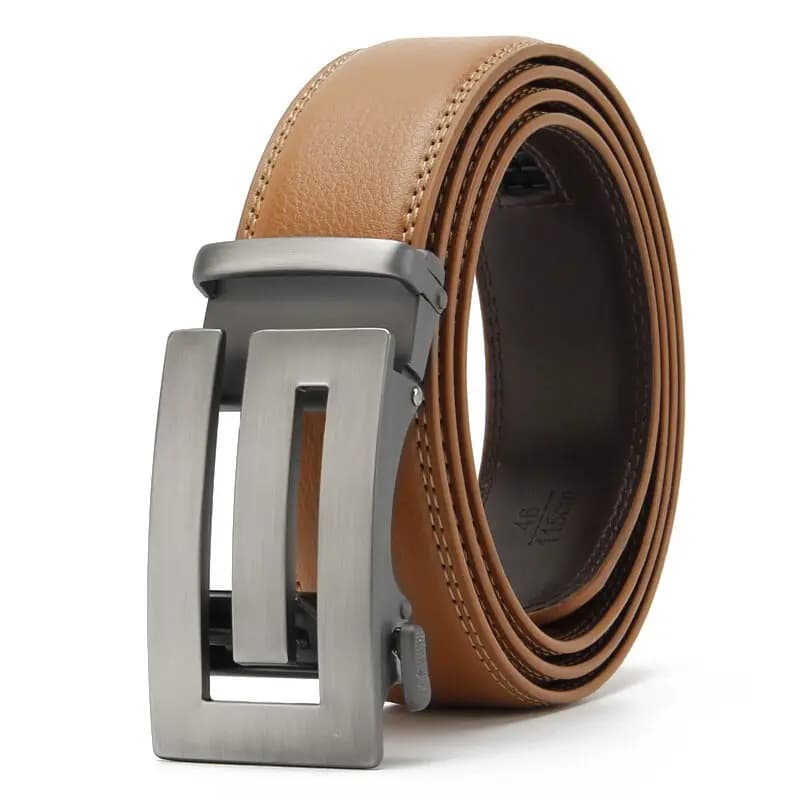 Ceintures hommes boucle automatique conception ceinture en cuir véritable pour hommes de luxe en cui