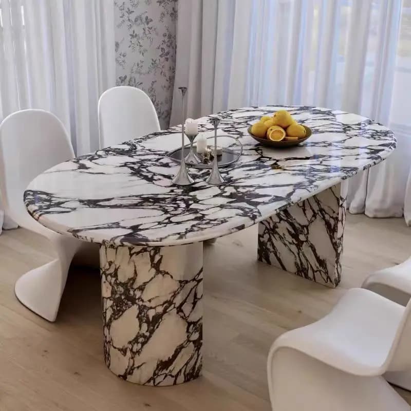 Table basse en marbre naturel sur mesure de toutes tailles, table à thé de luxe minimaliste pour sal