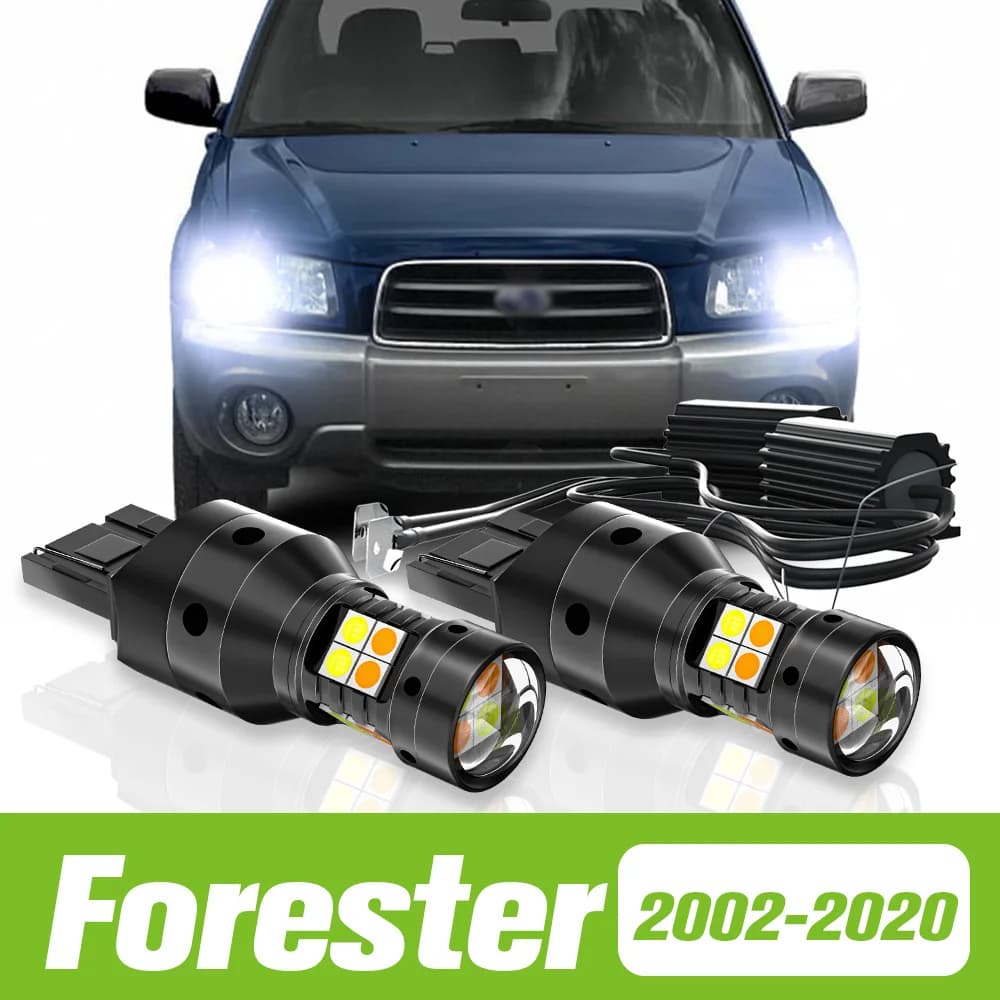 2 pièces pour Subaru Forester 2002-2020 clignotant LED double Mode + feu de jour DRL 2007 2008 2012 