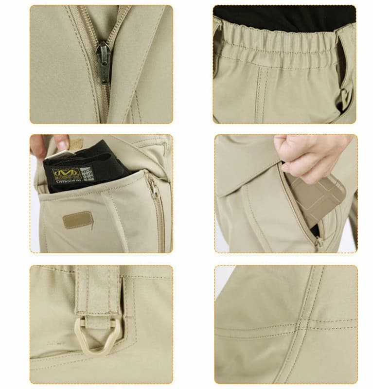 Pantalon décontracté slim fit pour homme, printemps-été, plusieurs poches, micro-élasticité, pour vo