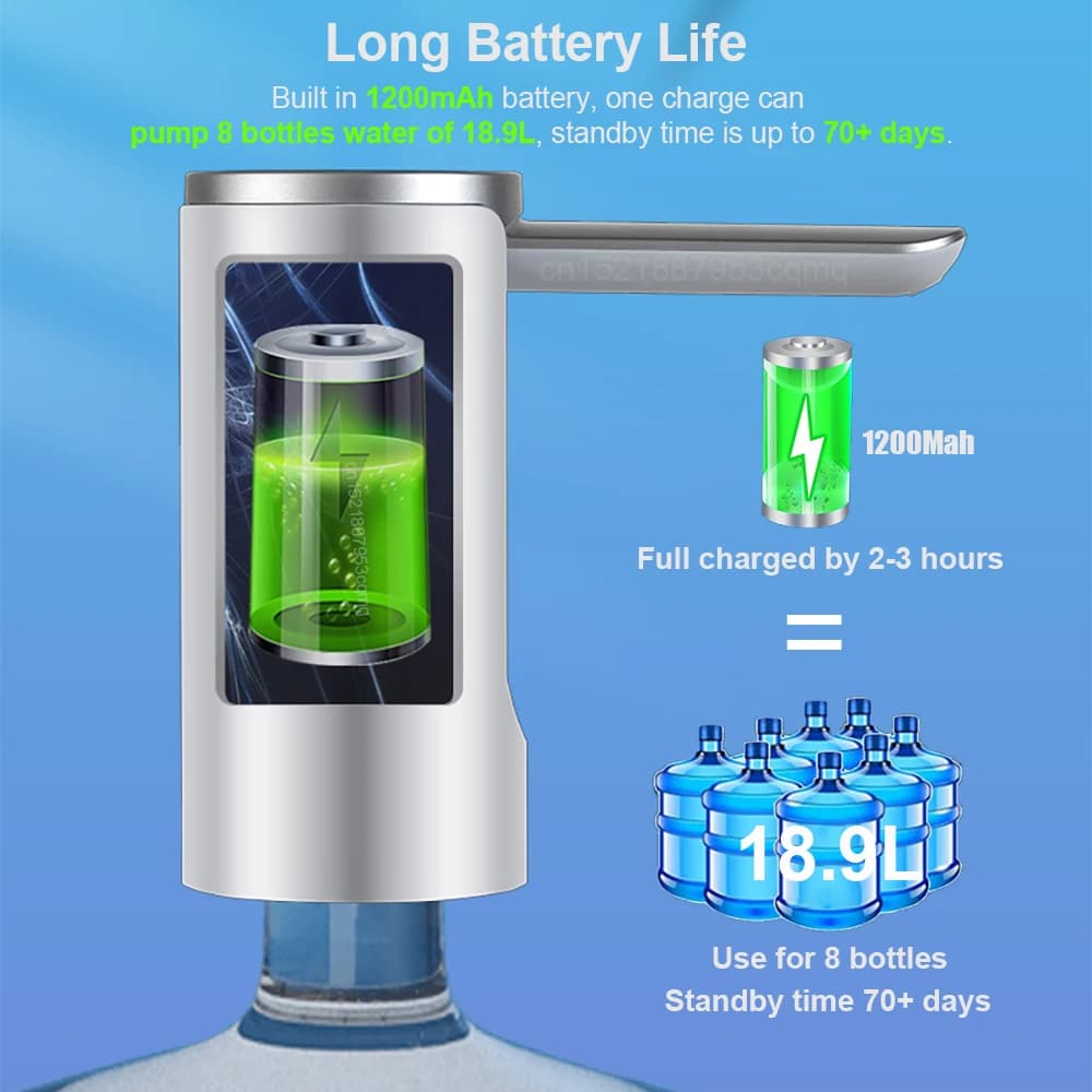 Distributeur d'eau automatique pliable, pompe à gallon d'eau électrique, bouteille aste, pompe à eau