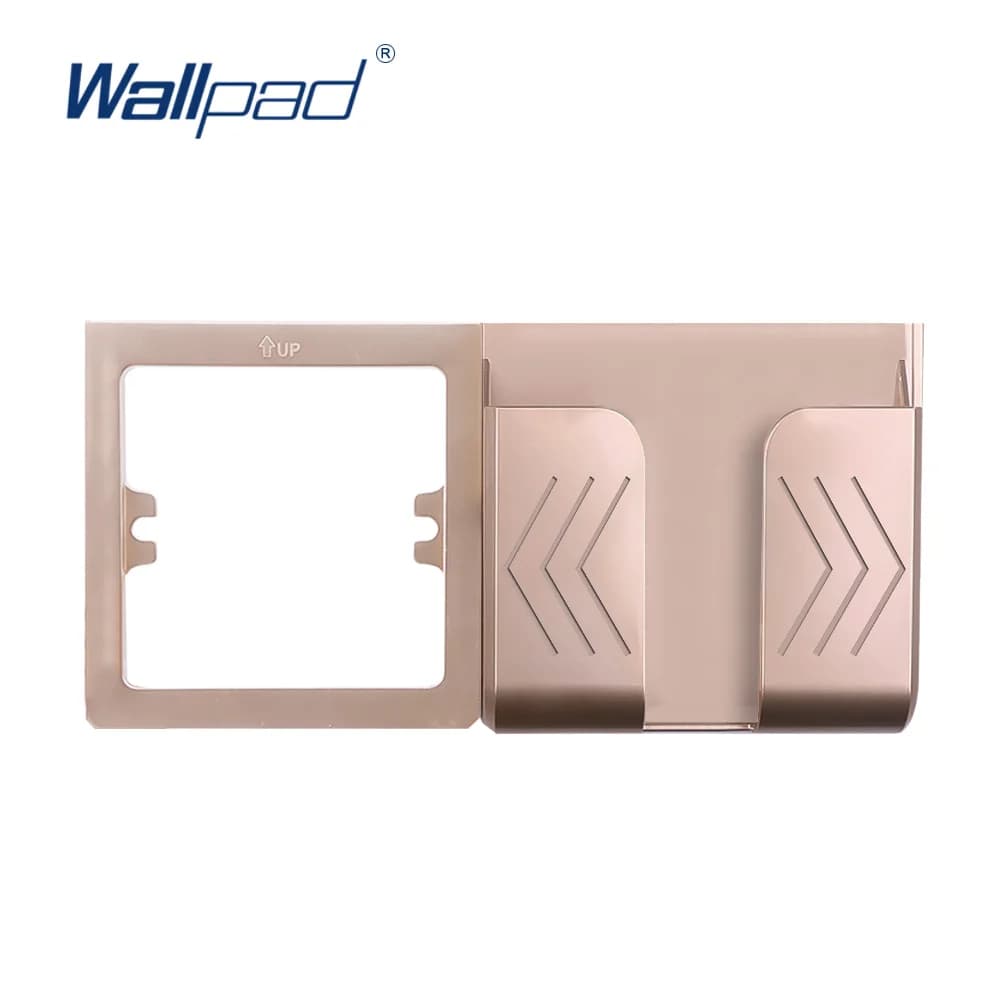 Wallpad – prise USB murale française de Type C, avec Double Ports USB, panneau en verre acrylique no