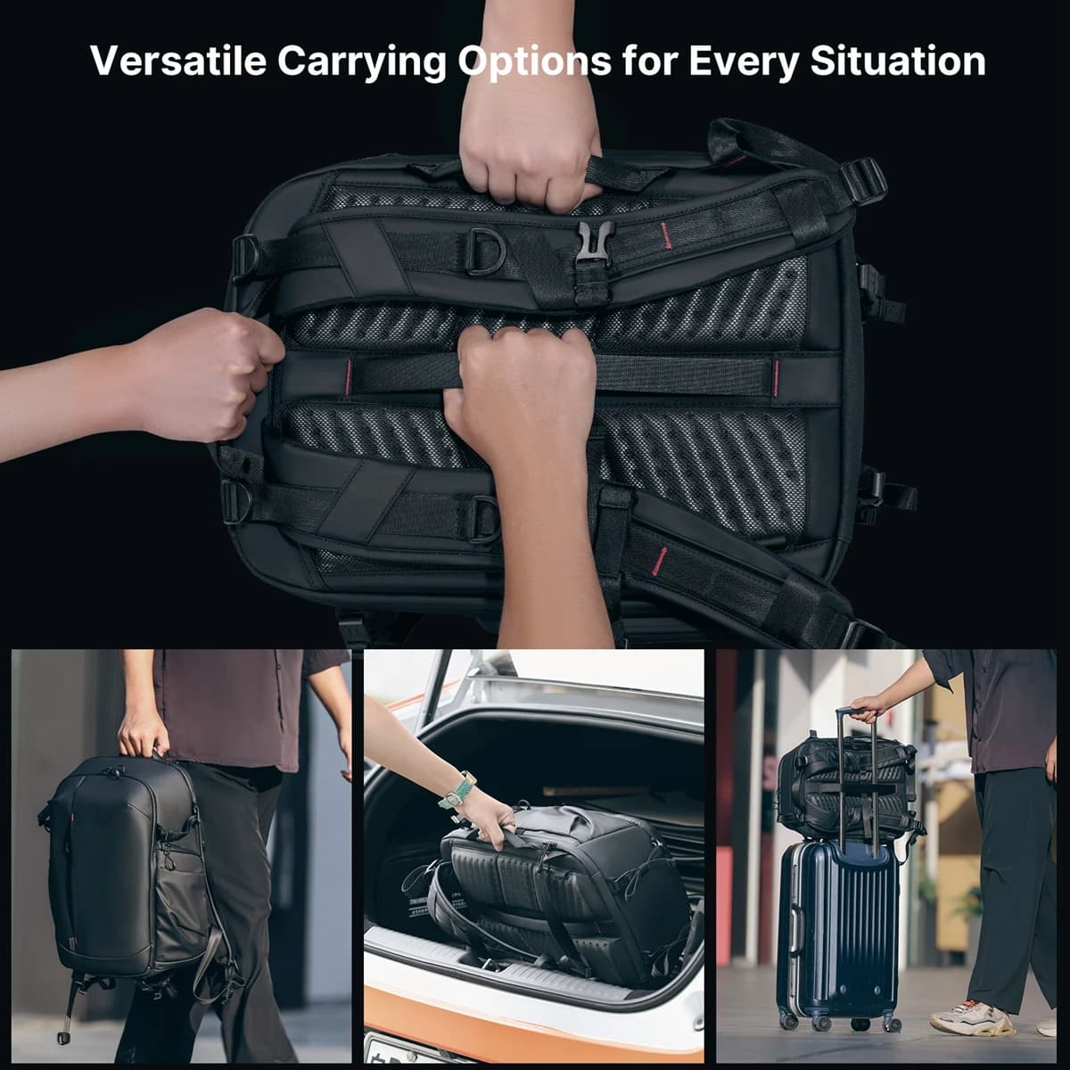 Ulanzi-Sac à dos étanche de grande capacité pour appareil photo reflex numérique, sac de voyage pour