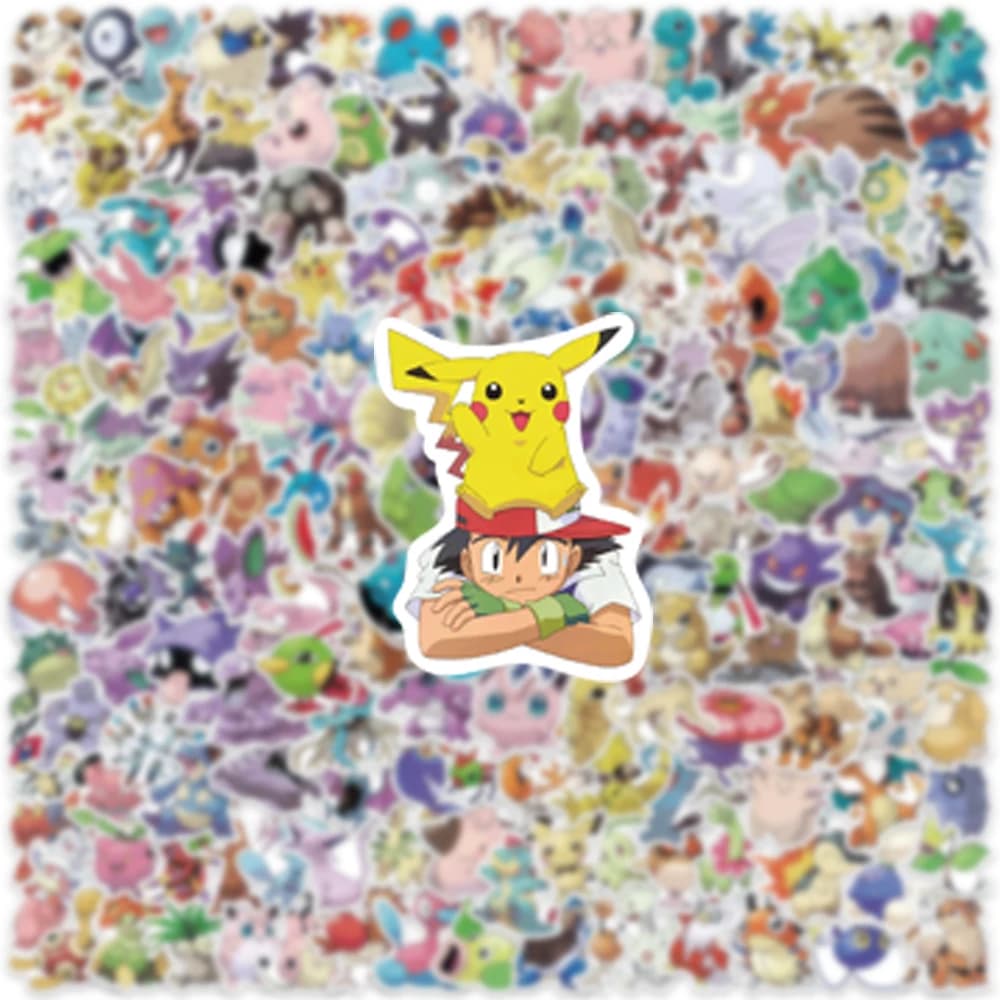 100/200/300 pièces Pokemon Kawaii Pikachu autocollants décoration décalcomanies ordinateur portable 