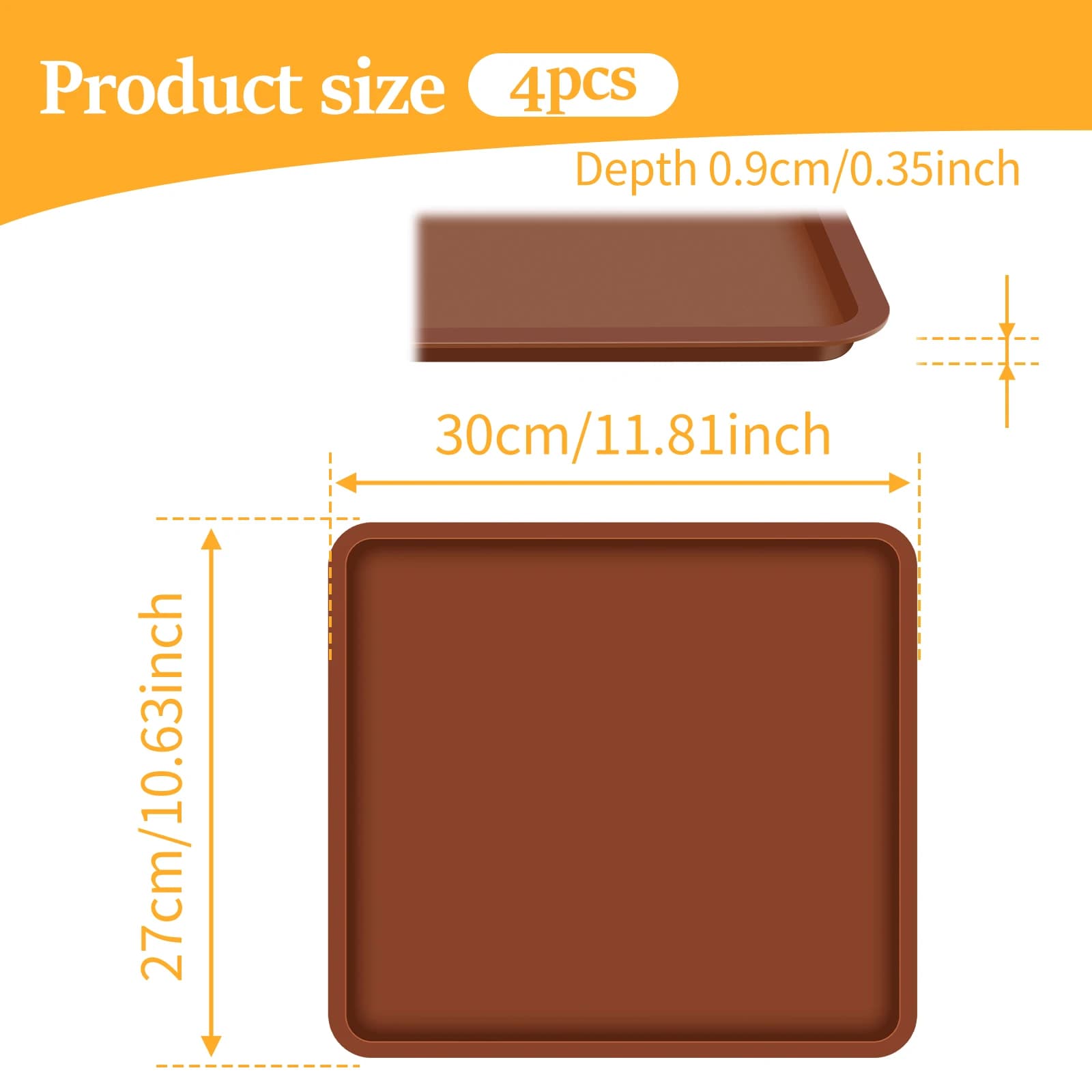 Feuilles de décollage en silicone antiadhésives, tapis de cuisson, plateaux pour fruits et gâteaux, 