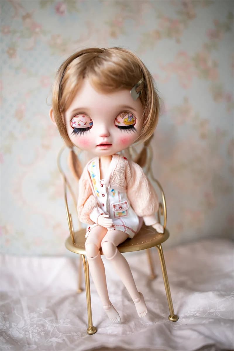 Blythes – perruque de poupée, taille 9 à 10 pouces, à la mode, double tresse, imitation mohair, chev